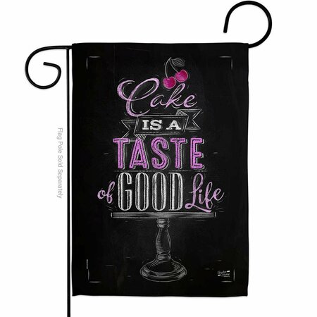 PATIO TRASERO Cake Taste Good Food Sweet 13 x 18.5 in. Double-Sided Decorative Vertical Garden Flags for PA4072351